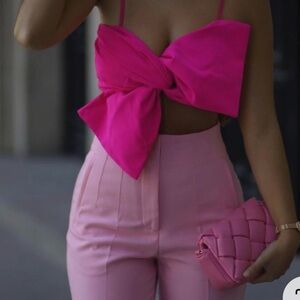 ZARA bow crop top